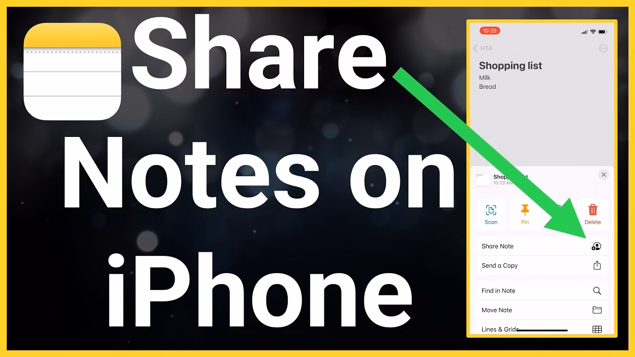 How to share iCloud Notes on iPhone?