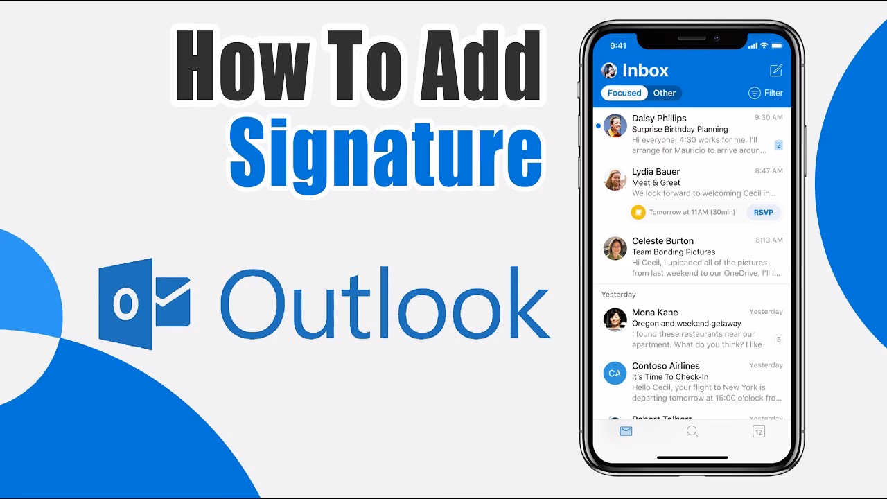 Can I change my email signature in outlook for iOS?
