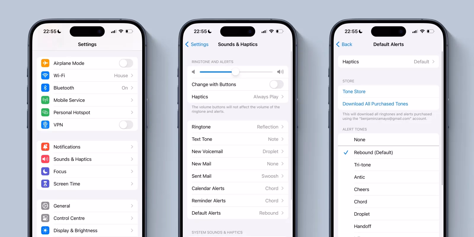 How do I set a sound for reminders?