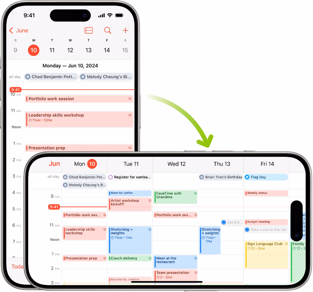 Can I rotate my iPhone screen to a landscape view?