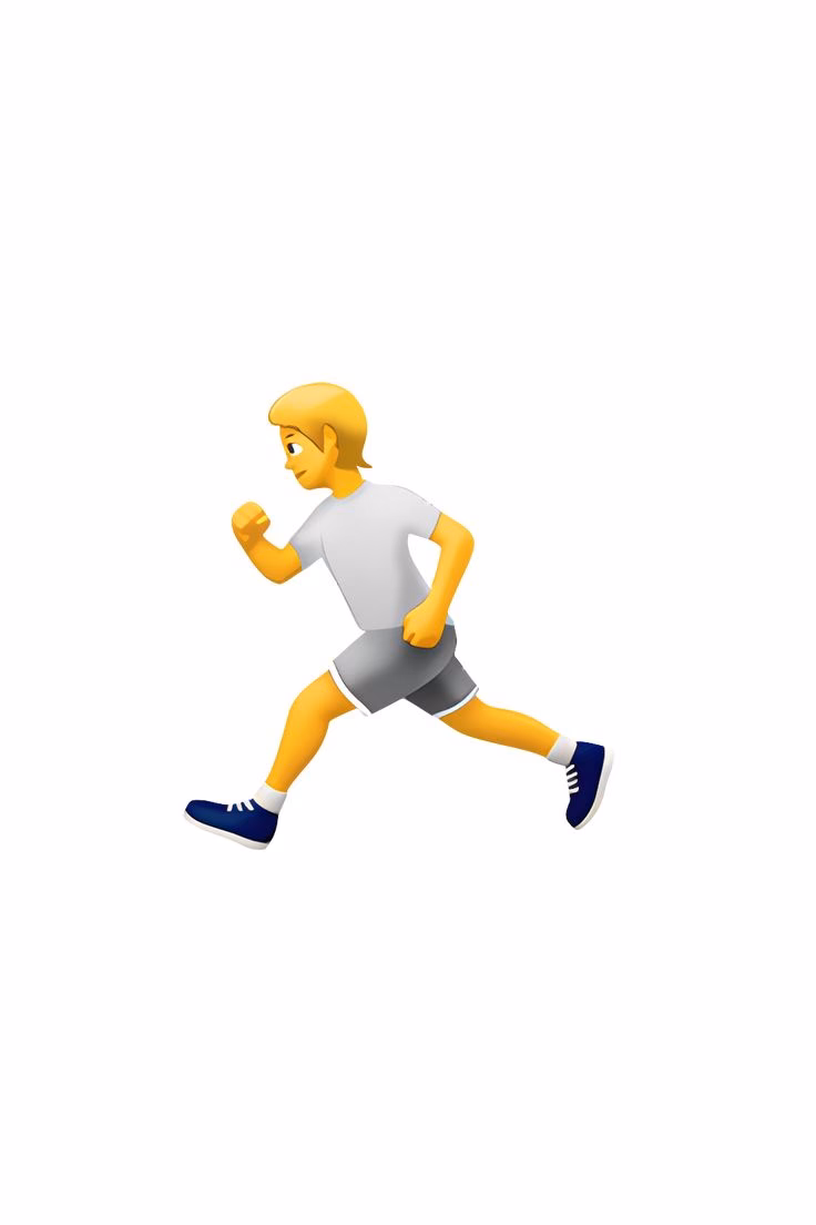 What is a person running emoji?