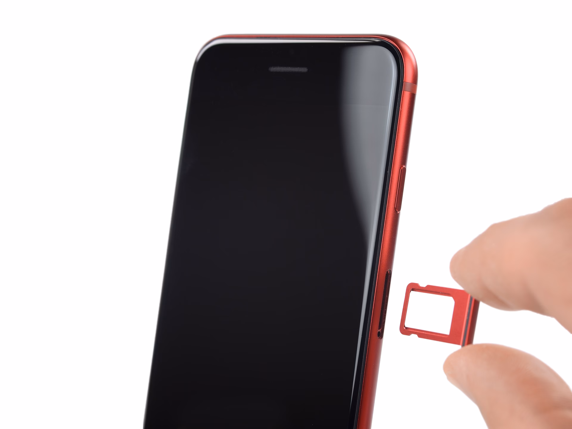 How do I reassemble the SIM card on my iPhone?