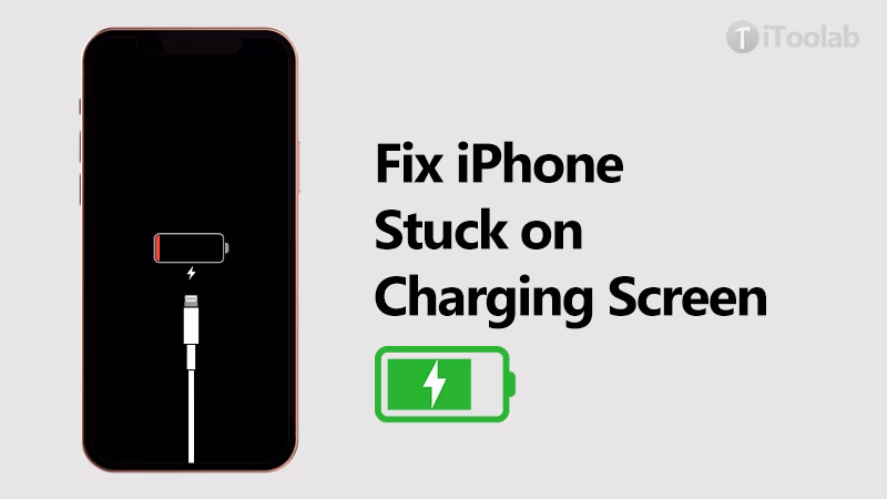 How to fix iPhone charging screen stuck?