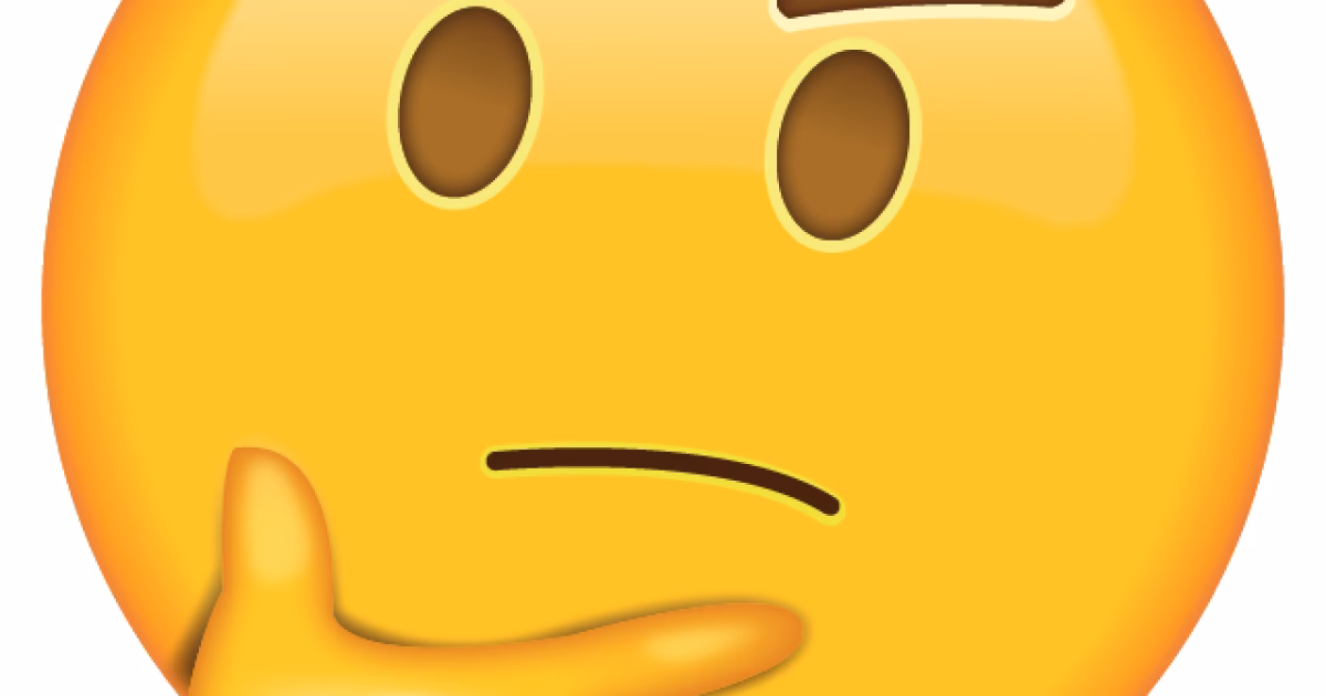 What does thinking Face emoji mean?