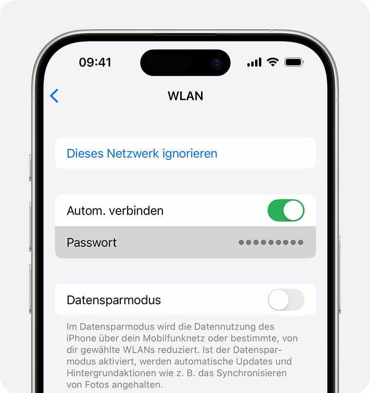 Wie kann ich mein WLAN-Passwort auf dem iPhone Teilen?