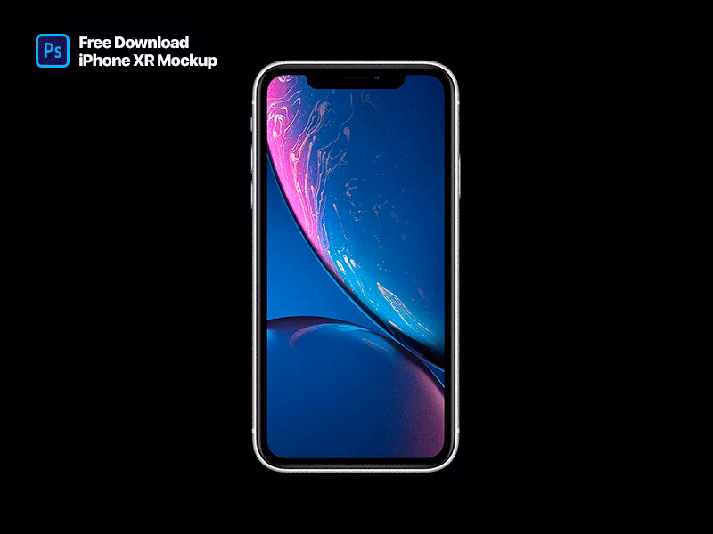 What is a free iPhone XR PSD mockup?