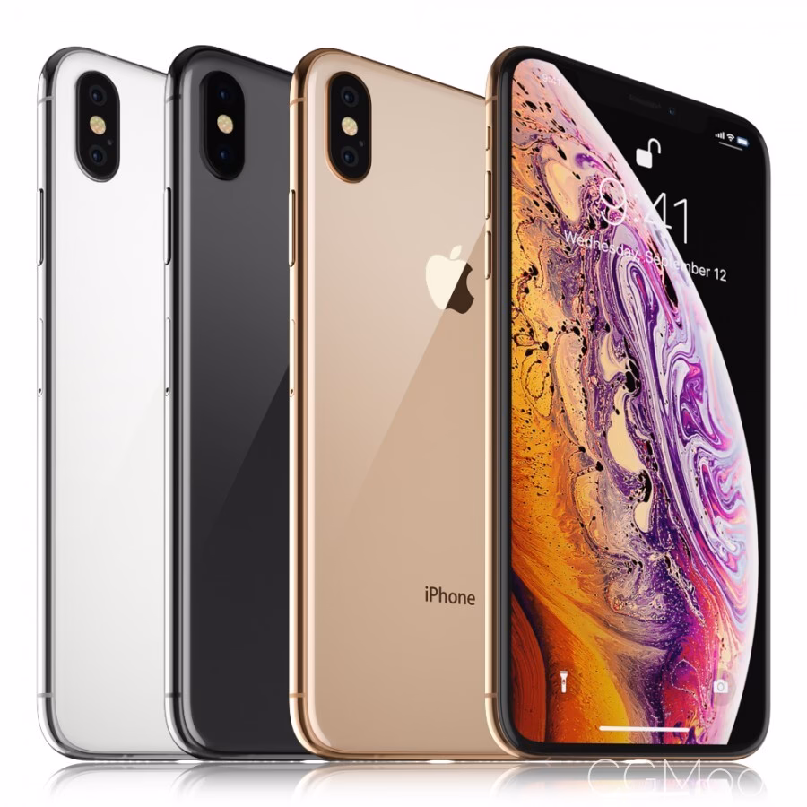 What color are the front plates of iPhone XS and XS Max?