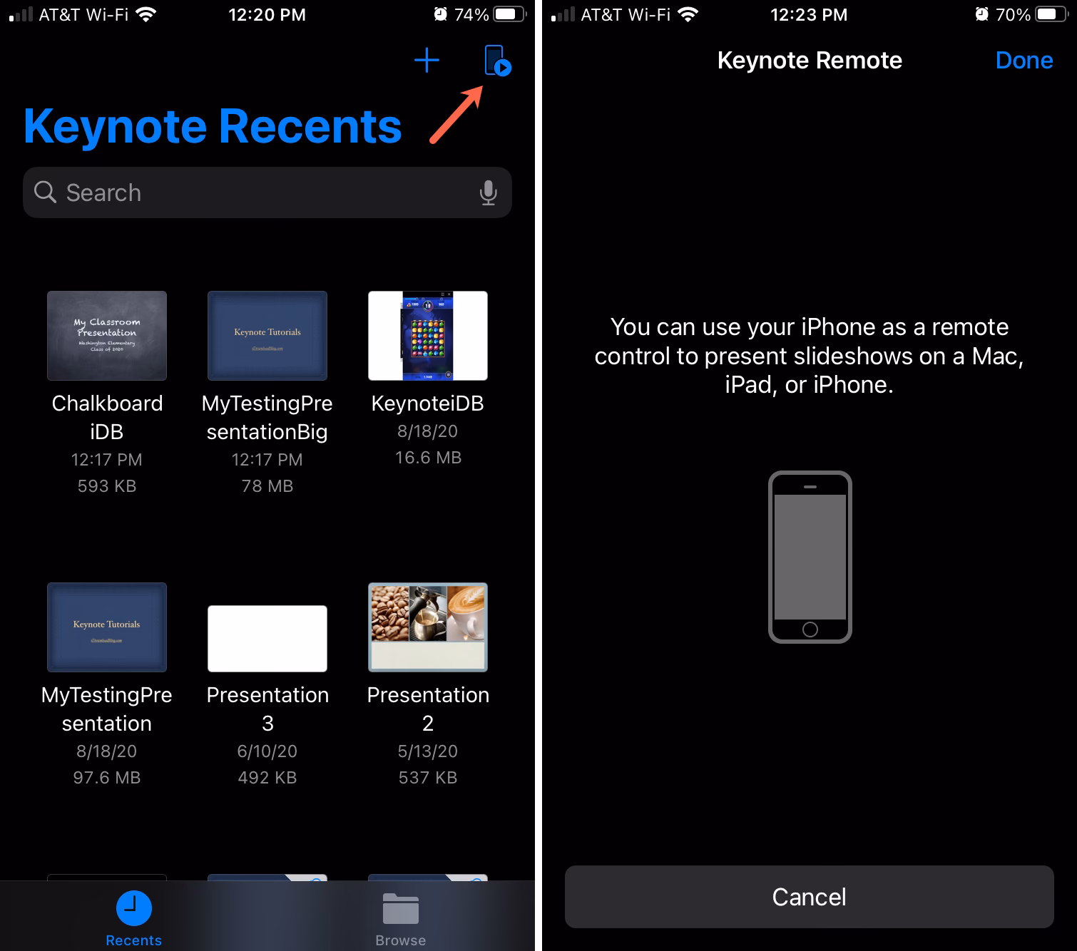 What other devices can you use with Keynote Remote?