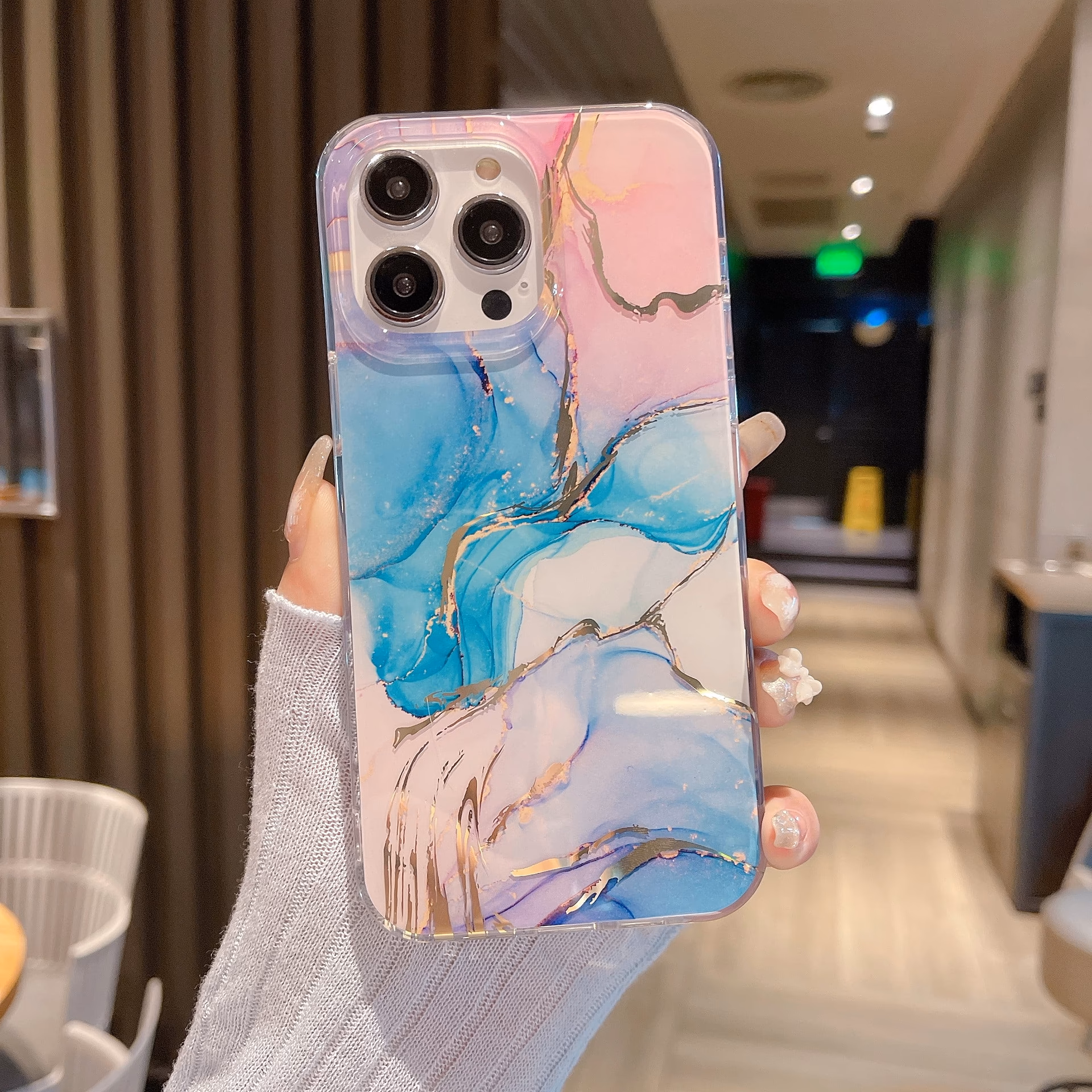 How many initials can I add to a marble phone case?