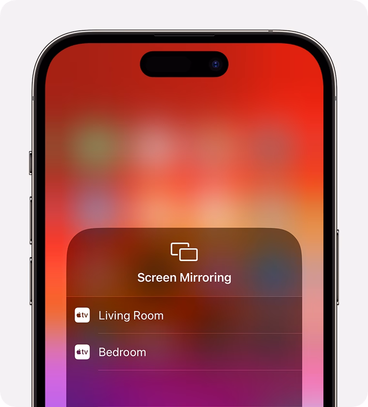 How do I Mirror my iPhone to airplay?