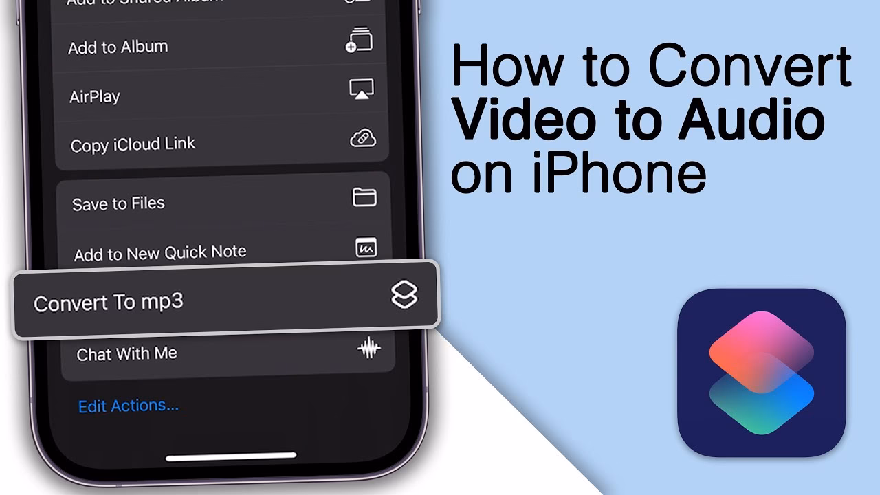 How to convert video to MP3 on iPhone?