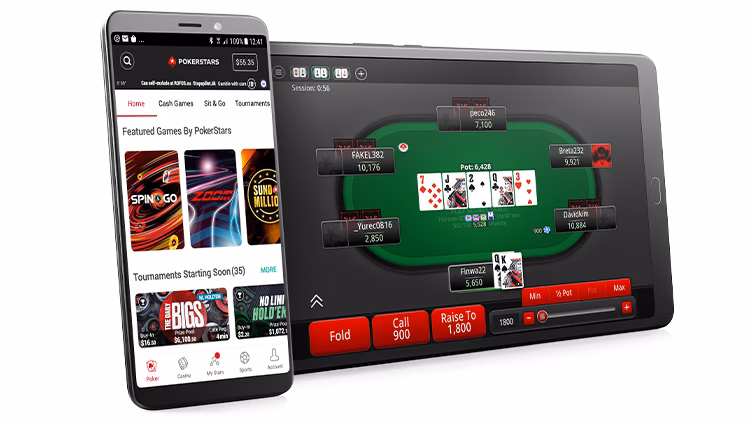 What is a feature of the PokerStars Mobile Poker App?