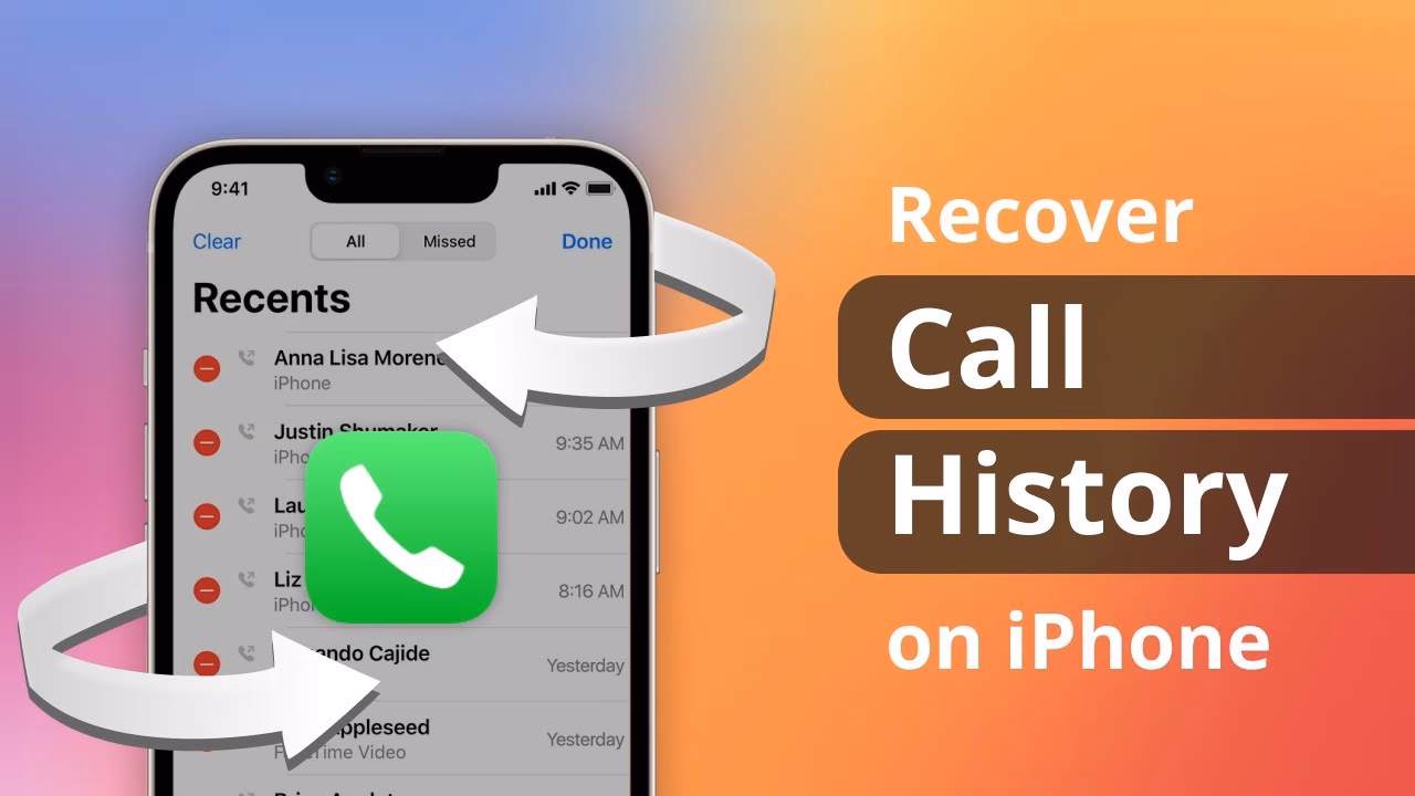 How to recover deleted call history from iCloud backup?