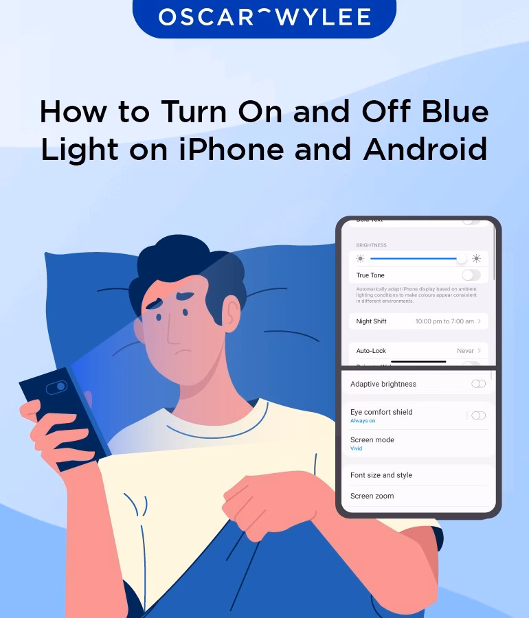 How to reduce blue light on iPhone?