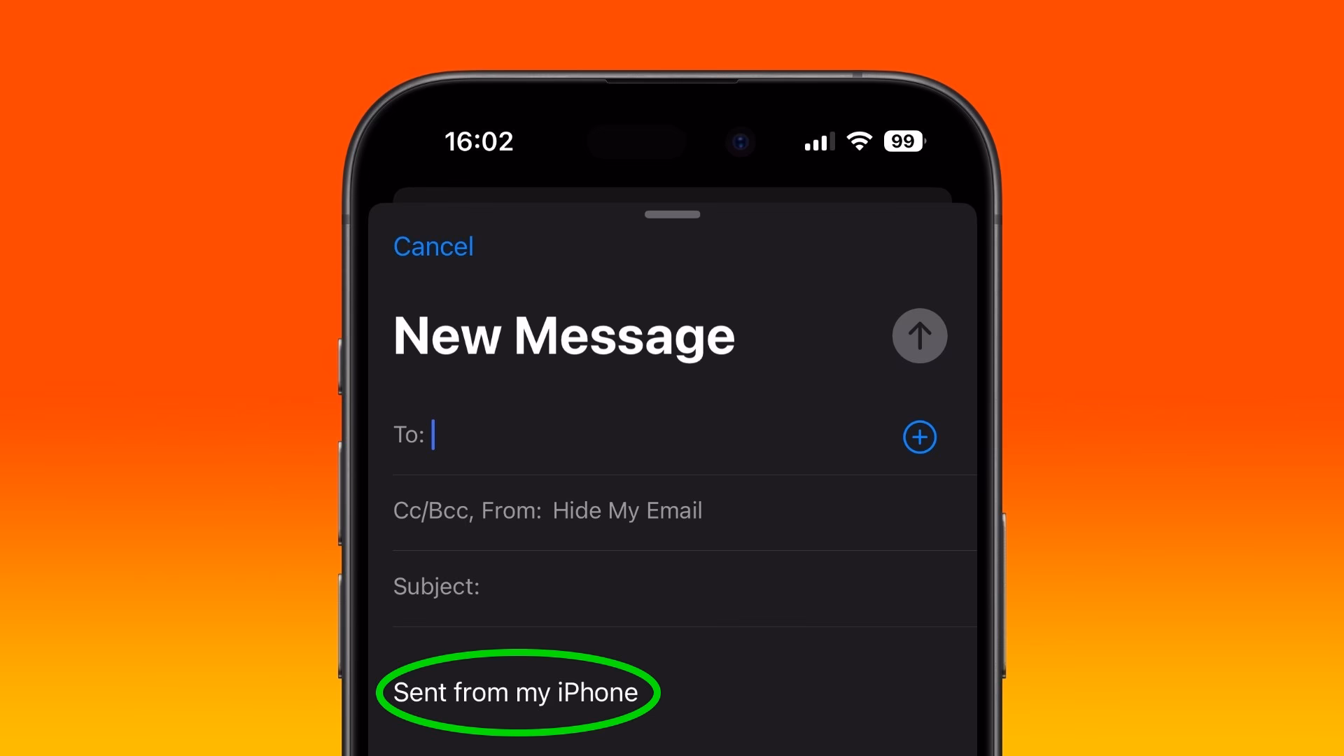 How do I Delete sent from my iPhone email signature?
