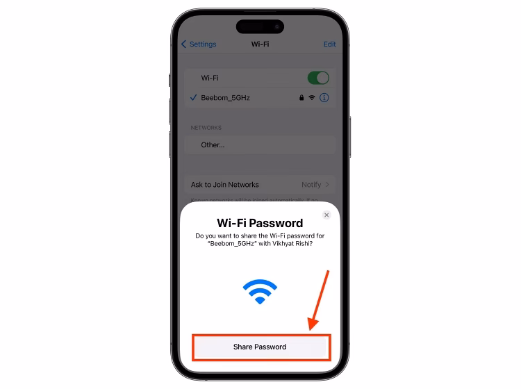How do I Find My wifi password on my iPhone?