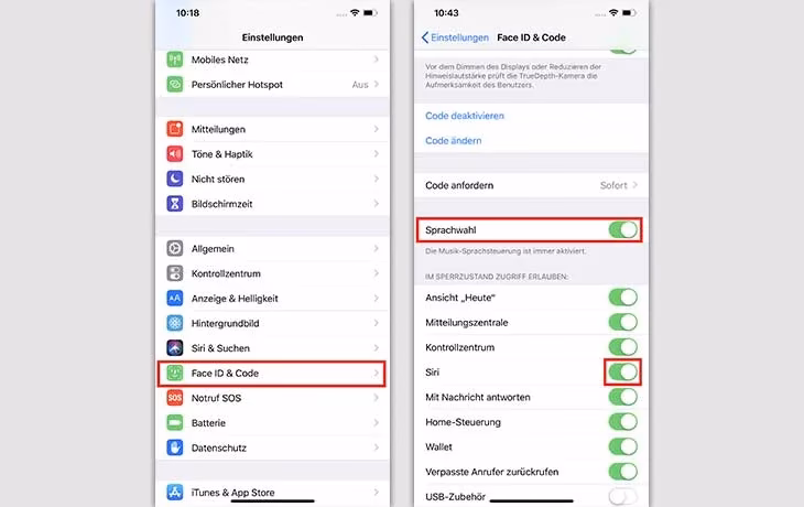 Wie kann ich die Sprachsteuerung auf dem iPhone verhindern?