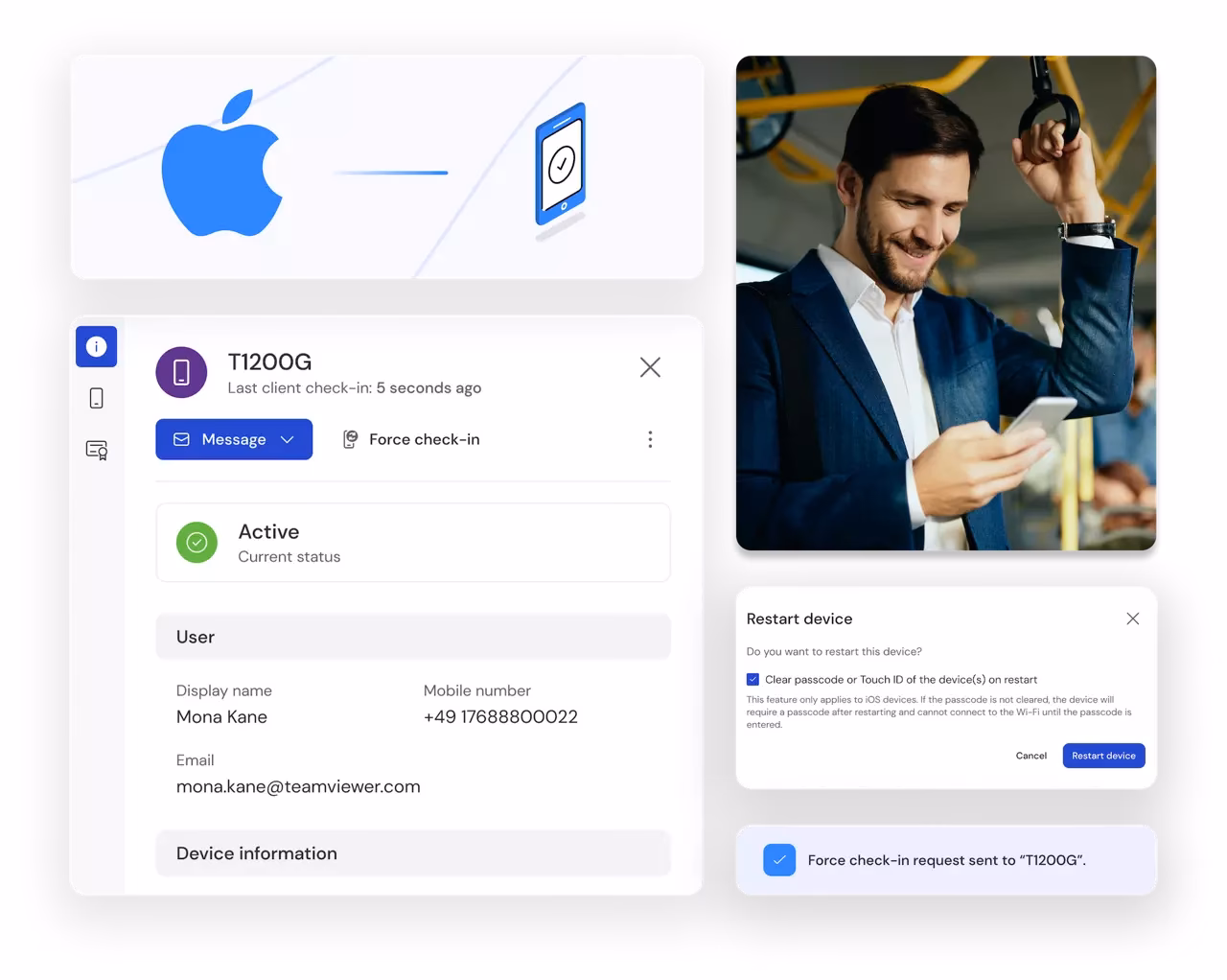 How do I use TeamViewer QuickSupport on my iPhone?