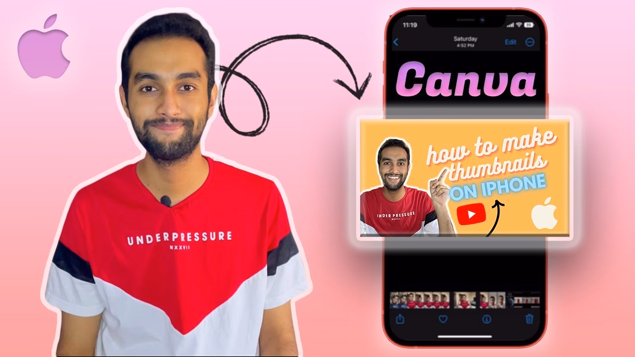 How to create a thumbnail on iPhone using Canva?