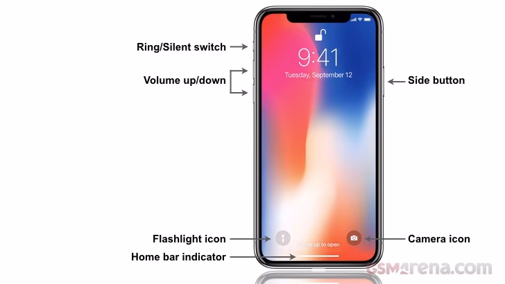 How to access apps on an iPhone X?