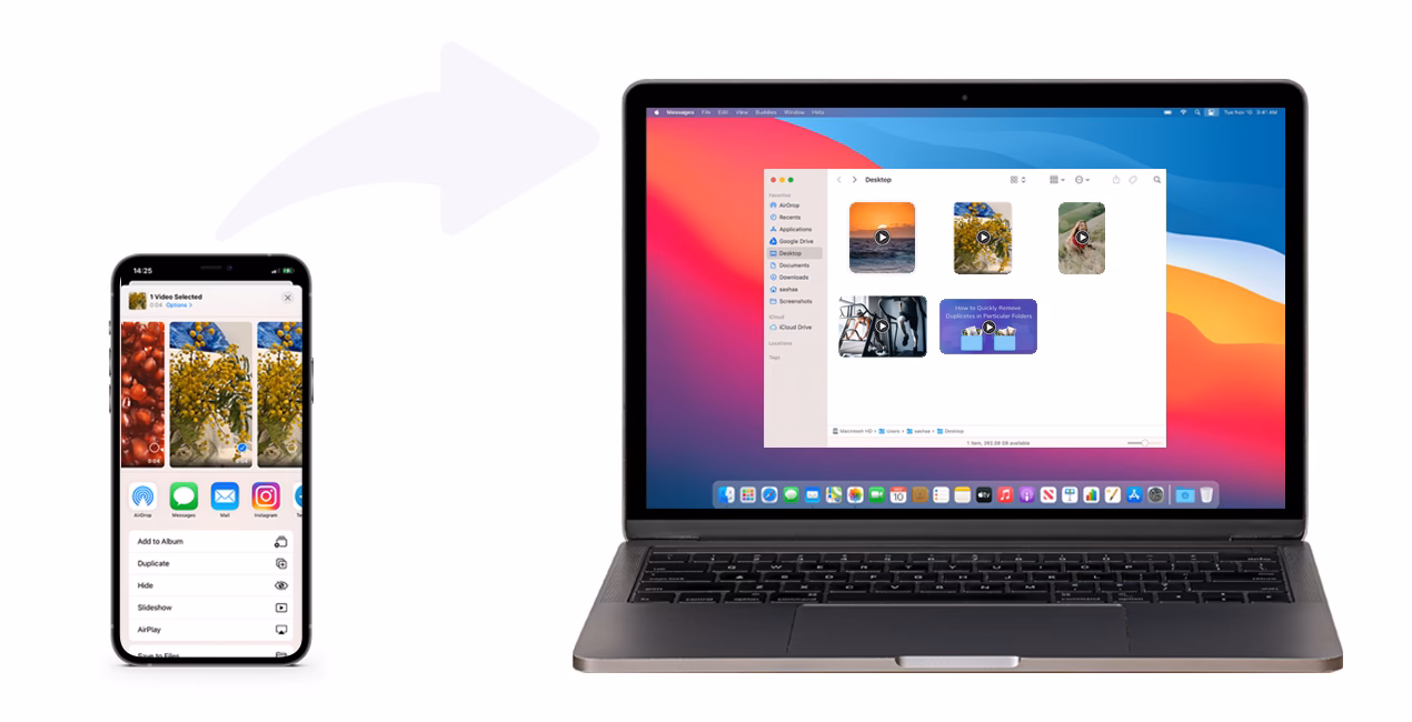 How to send video files from iPhone to Mac?