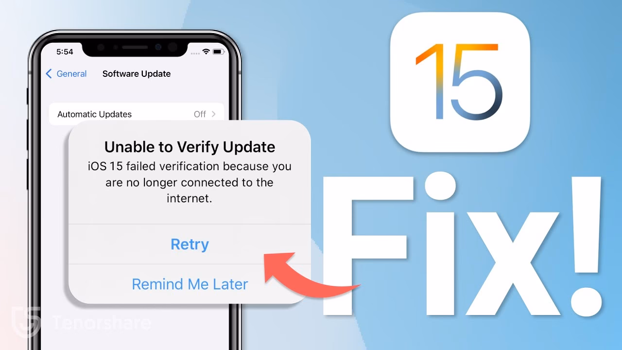 How do I fix a failed verification error on iOS 18?