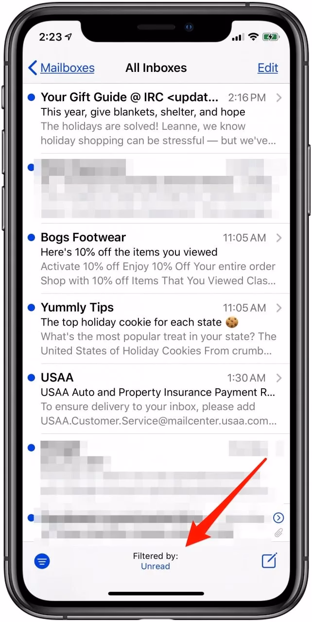How do I know if my email is unread?