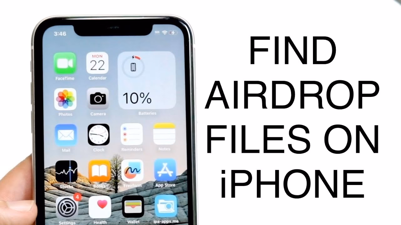 Where can I find airdropped photos & files?